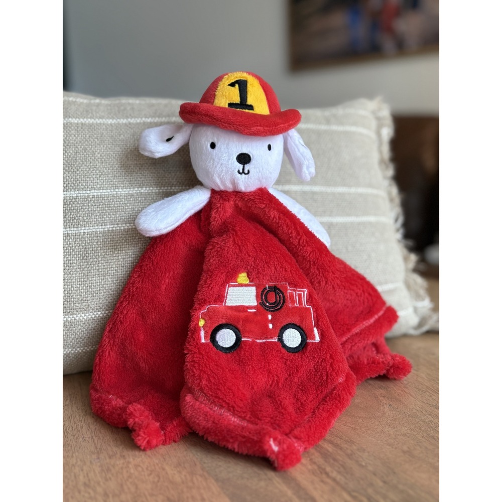 Baby Gear Fireman Puppy Dog Security Blanket Red Fire Truck Lovey 2016 Dalmatian